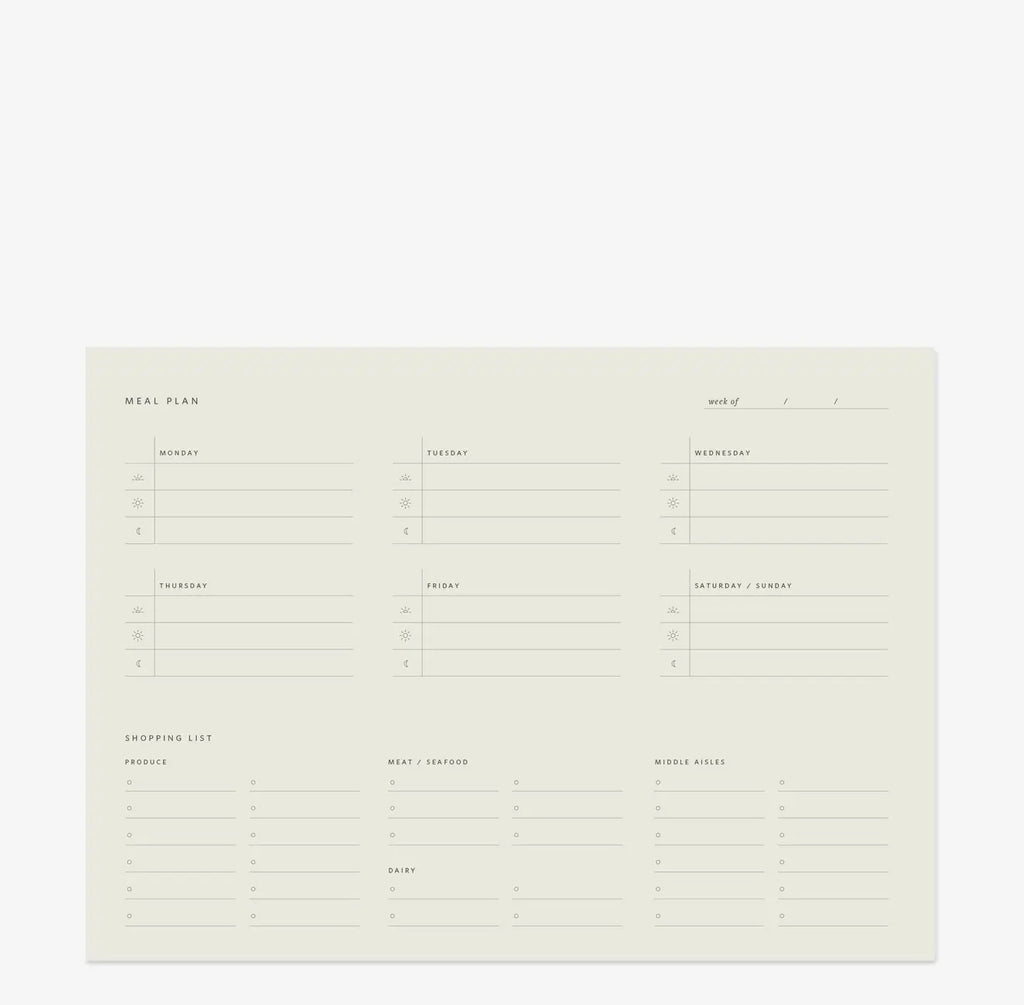 Weekly Meal Planner Notepad