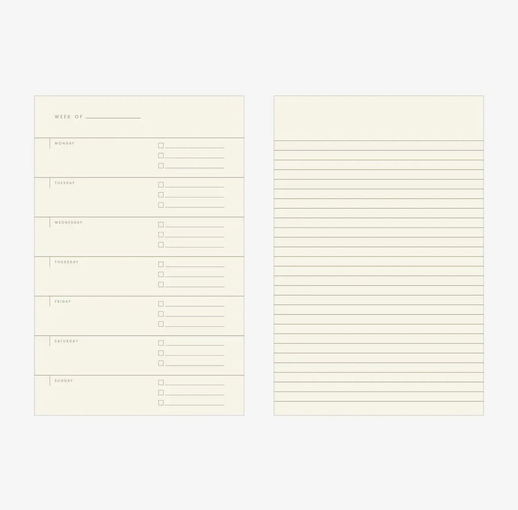 Undated Weekly Planner