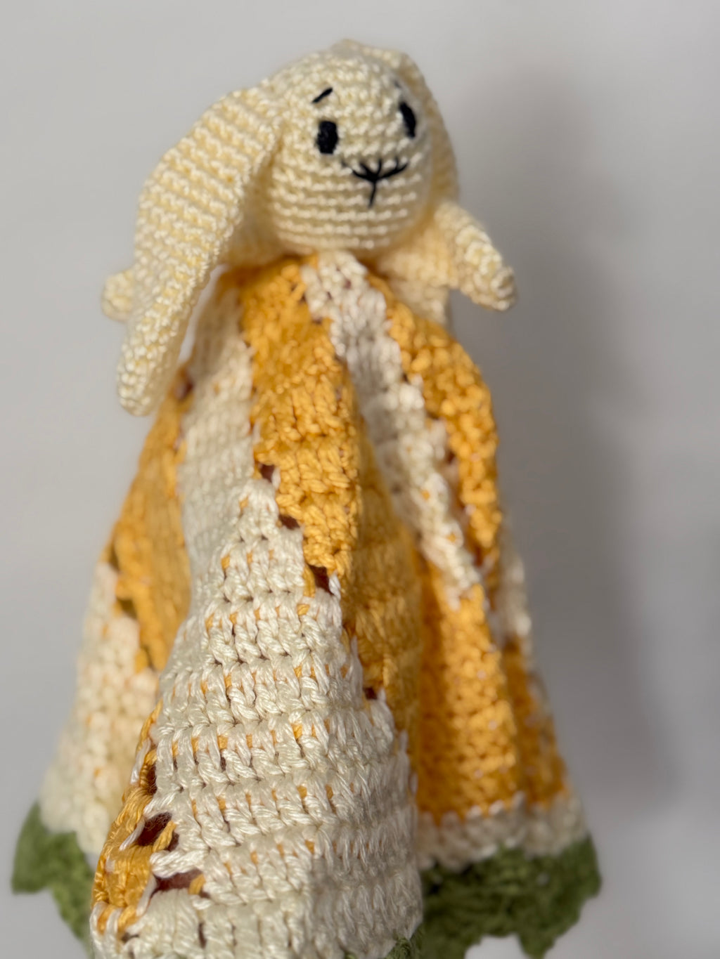 Crochet Green + Yellow Bunny