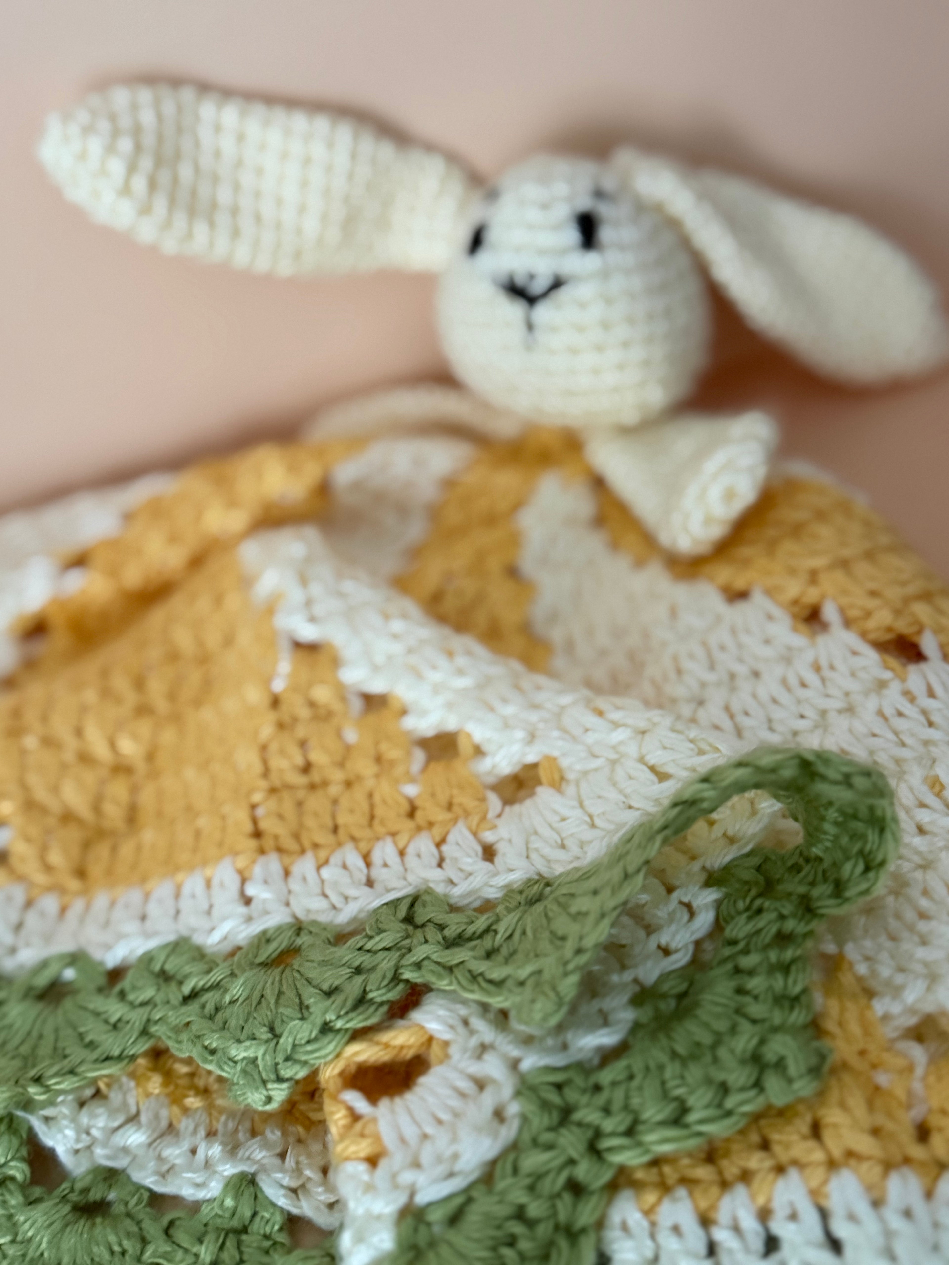 Crochet Green + Yellow Bunny