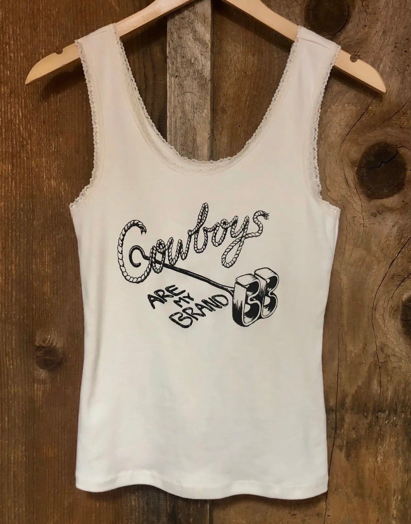 Cowboys Are My Brand Lace Tank