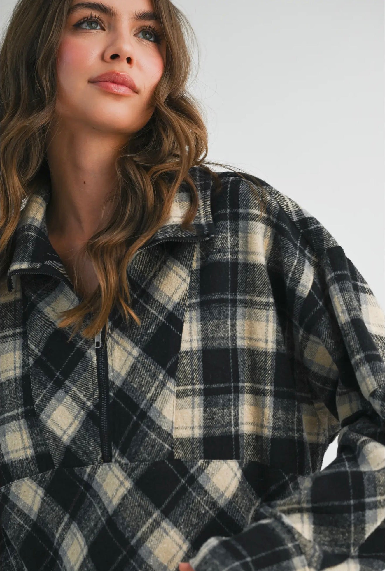 Mya Plaid Pullover